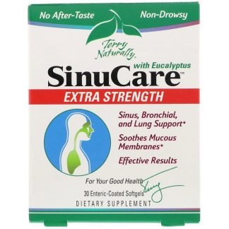 EuroPharma, Terry Naturally, SinuCare超強力、30腸溶コーティングソフトジェル