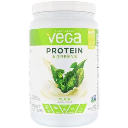 Vega, プロテイン＆グリーンズ、プレーン無糖、20.7 oz (586 g) (Discontinued Item)