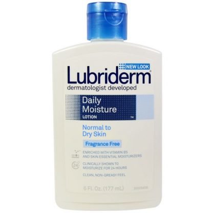 Lubriderm, デイリーモイスチャー ローション、 標準～乾燥肌、 無香、 6 fl oz (177 ml)