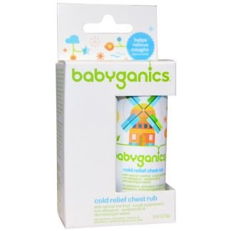 BabyGanics, 風邪緩和用胸部塗布軟膏、 0.64 オンス (18 g)
