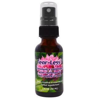 Flower Essence Services, フィアー‐レス、フラワーエッセンス & エッセンシャルオイル、1 fl oz (30 ml)