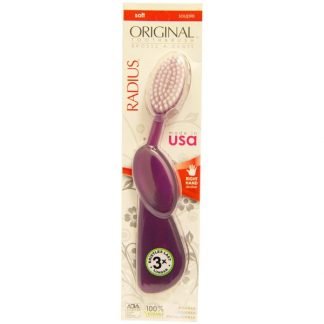 RADIUS, Original Toothbrush, Purple, Soft, Right, 1 Toothbrush