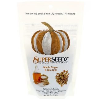 SuperSeedz, グルメパンプキンシード、メープルシュガー & 海塩、5 oz (142 g) (Discontinued Item)