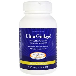 Enzymatic Therapy, すごいイチョウ！（Ultra Ginkgo!）, 脳/記憶, 240粒（ベジタリアンカプセル）
