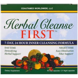 Greens First, ハーバルクレンズファースト、7日間、24時間インナークレンジングフォーミュラ、昼用 63錠/夜用 21錠 (Discontinued Item)