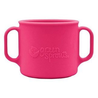 i play Inc., グリーンスプラウト、 教育カップ、 12ヶ月+、 ピンク、 7 oz (207 ml)