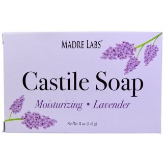 Madre Labs, Castile Soap Bar、グルテンなし、非GMO、硫酸塩不使用、植物ベース、ラベンダー、5オンス（141 g）