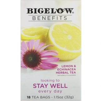 Bigelow, 効能、健康維持、レモン & エキナシアハーブティー、ティーバッグ18袋、1.15 oz (32 g)