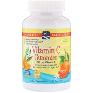Nordic Naturals, ビタミンC グミ、 タンジェリン、 250 mg、 120粒