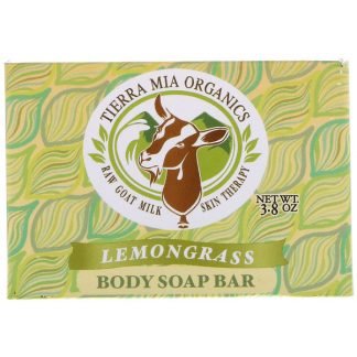 Tierra Mia Organics, ヤギの生ミルクのスキンセラピー, ボディ石鹸, レモングラス, 3.8 オンス