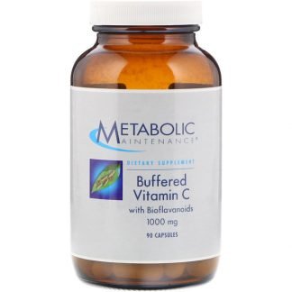 Metabolic Maintenance, バイオフラボノイド配合 バッファード ビタミンC、1000 mg、90 カプセル