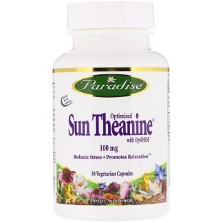Paradise Herbs, オプティマイズド サン・テアニン®, 100 mg, 30 ベジタリアンカプセル