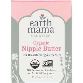 Earth Mama, オーガニック乳首用クリーム、2 fl oz (60 ml)