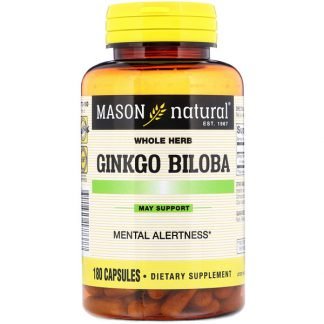 Mason Natural, イチョウサプリ、180カプセル