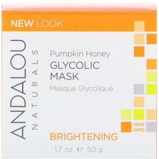 Andalou Naturals, グリコール・マスク、パンプキン・ハニー、ブライトニング、1.7 fl oz (50 ml)