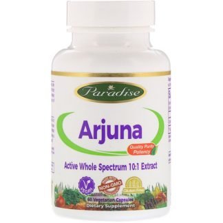 Paradise Herbs, Arjuna, 60 Vegetarian Capsules