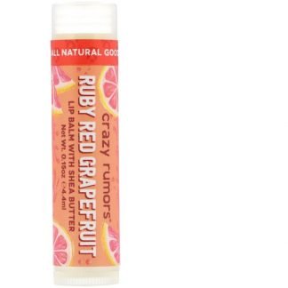 Crazy Rumors, シアバター、ルビーレッドグレープフルーツ配合リップバーム、0.15オンス (4.4 ml)