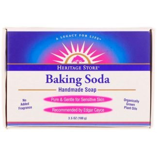 Heritage Store, ベーキングソーダ ハンドメイド ソープ、3.5 oz (100 g)