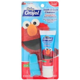 Orajel, エルモ 歯＆歯茎クリーナー、フルーツファン、3～24か月、1 oz (28.3 g)