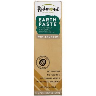 Redmond Trading Company, 地球歯磨き（Earthpaste）, 驚くほど自然な練り歯磨き, ウインターグリーン（イチャクソウ）, 4オンス（113 g）