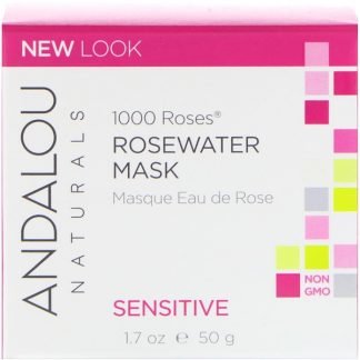Andalou Naturals, 1000ローズ、薔薇水マスク、センシティブ、1.7 oz (50 g)