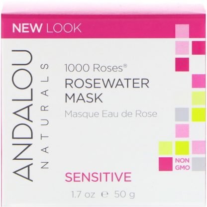 Andalou Naturals, 1000ローズ、薔薇水マスク、センシティブ、1.7 oz (50 g)