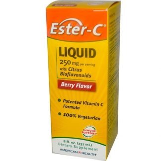 American Health, Ester-C Liquid, with Citrus Bioflavonoids, Berry Flavor, 250 mg, 8 fl oz (237 ml)