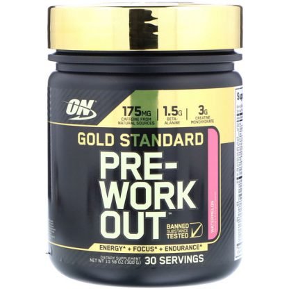 Optimum Nutrition, ゴールドスタンダード, プレワークアウト, スイカ, 10.58 オンス (300 g) (Discontinued Item)