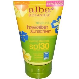 Alba Botanica, 天然ハワイアン・サンスクリーン(日焼け止め)SPF 30、4 oz (113 g)