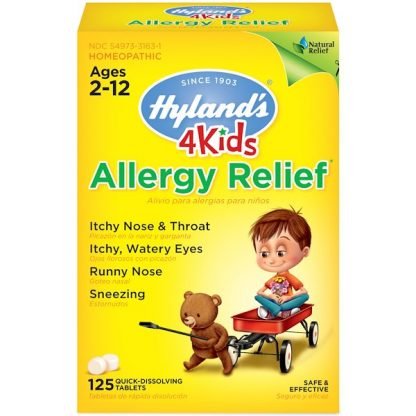Hyland's, 4キッズ, アレジーリリーフ、2歳〜12歳、速溶性タブレット125錠