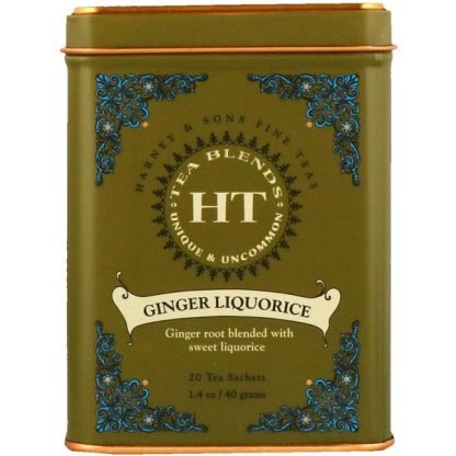Harney & Sons, ティーブレンド、ジンジャー・リコリス、ティーバッグ20個、1.4 oz (40 g)