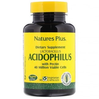 Nature's Plus, アシドフィルス、ラクトバシラス、ベジキャップ 90 錠