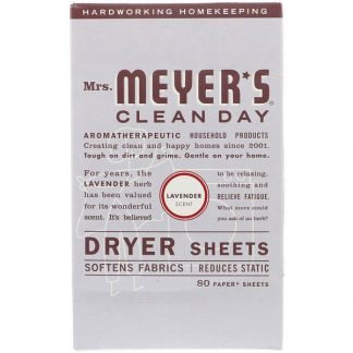 Mrs. Meyers Clean Day, ドライヤー・シート、ラベンダーの香り、 80 枚