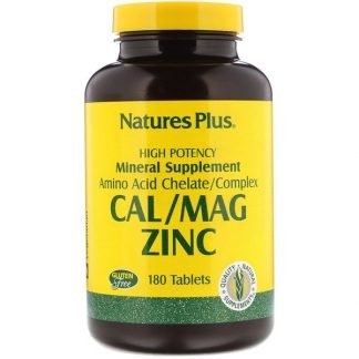 Nature's Plus, カルシウム／マグネシウム亜鉛、タブレット180粒