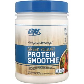Optimum Nutrition, ギリシャヨーグルト、プロテインスムージー、ストロベリー、1.02 lb (462 g) (Discontinued Item)