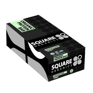 Square Organics, オーガニック プロテインバー, チョコレートでコーティングしたクランチ, 12バー, 各1.7オンス（48 g）