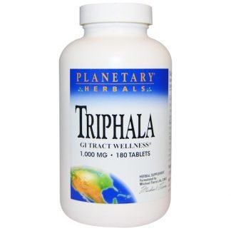 Planetary Herbals, トリファラ（Triphala）, 消化管の健康, 1,000 mg, 180錠