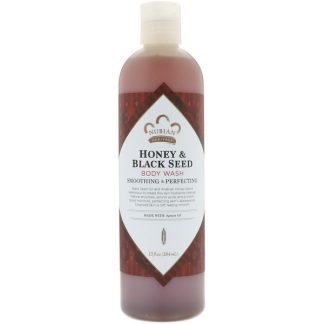 Nubian Heritage, ボディウォッシュ, ハニー & ブラックシード, 13 液量オンス (384 ml)