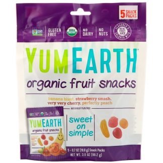 YumEarth, オーガニックフルーツスナック、5袋、各0.7 oz (19.8 g)