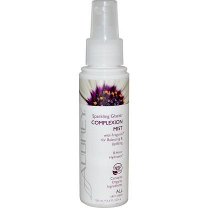Aubrey Organics, スパークリング・グラシエ・コンプレクション・ミスト、フラゴニア入り、3.4液量オンス (100 ml)