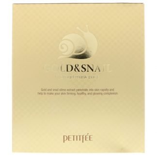Petitfee, Gold & Snail Hydrogel Mask Pack, 5 Sheets, 30 g Each