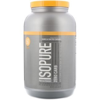 Nature's Best, IsoPure, プロテインパウダー、炭水化物ゼロ、バニラ塩キャラメル、3ポンド (1.36 kg)