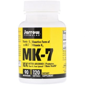 Jarrow Formulas, MK-7、ビタミンK2（MK-7）、90 mcg、ソフトジェル120粒