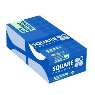 Square Organics, オーガニック プロテインバー, チョコレートでコーティングしたココナッツ, 12バー, 各1.7オンス（48 g）