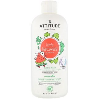 ATTITUDE, Little Leaves Science、バブルウォッシュ、スイカ＆ココ、473ml
