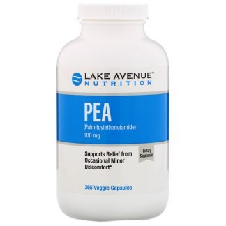 Lake Avenue Nutrition, PEA (Palmitoylethanolamide), 600 mg Per Serving, 365 Veggie Capsules