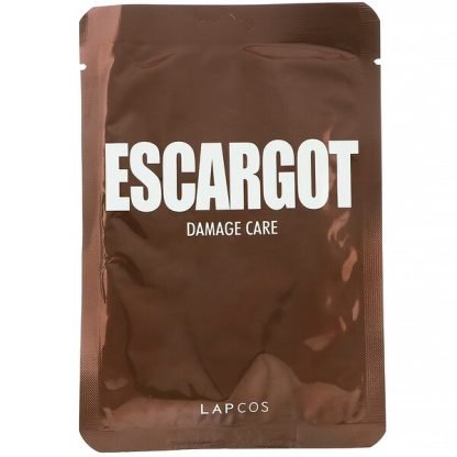 Lapcos, エスカルゴシートマスク、ダメージケア、1枚、27ml（0.91液量オンス）