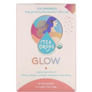 Tea Drops, Tea Sprinkles（ティースプリンクルズ）、グロウ、カフェインフリー、茶12包、55g（1.94 oz）