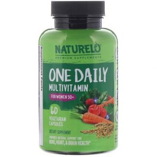 NATURELO, 50歳以上の女性用ワンデイリーマルチビタミン、植物性カプセル60粒