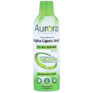 Aurora Nutrascience, メガリポソーマルR - アルファリポ酸、オーガニックフルーツフレーバー、750mg、480ml（16fl oz）